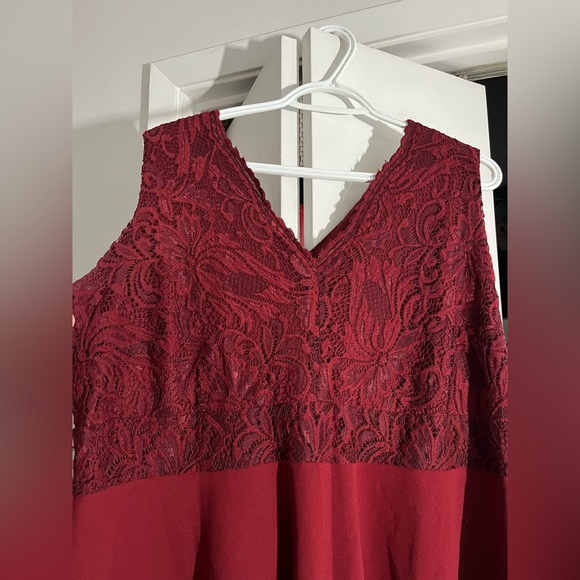 Wine red swing dress - Picture 5 of 7